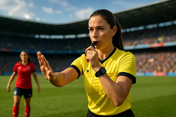 Football referee woman