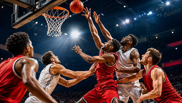Basketball rebound contest